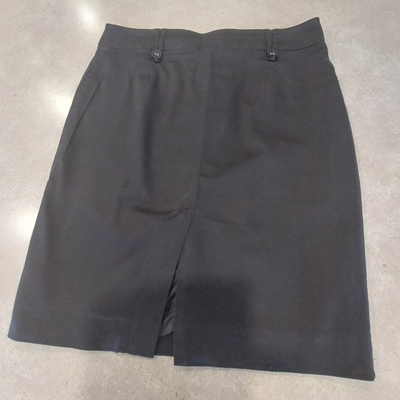 SUZY SHIER Women's Black Lined Pencil Skirt w/Belt Loops/Front Zipper - Sz 9/10 - Picture 7 of 9